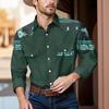 Men'S Fashionable Lapel And Shoulder Length Long Sleeved Casual Top