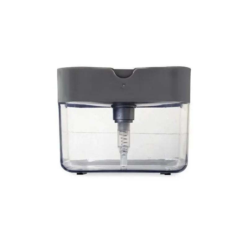 Soap Dispenser Pump with Sponge Manual Press Cleaning Liquid Container Manual Press Soap Organizer Kitchen Tool