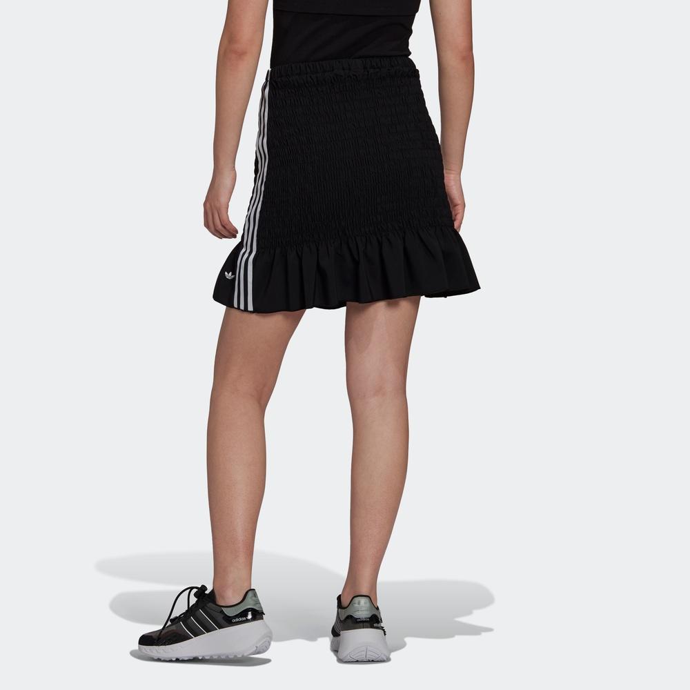 Women's Adidas Originals SMOCKED SKIRT Casual Short Skirts Women's Black