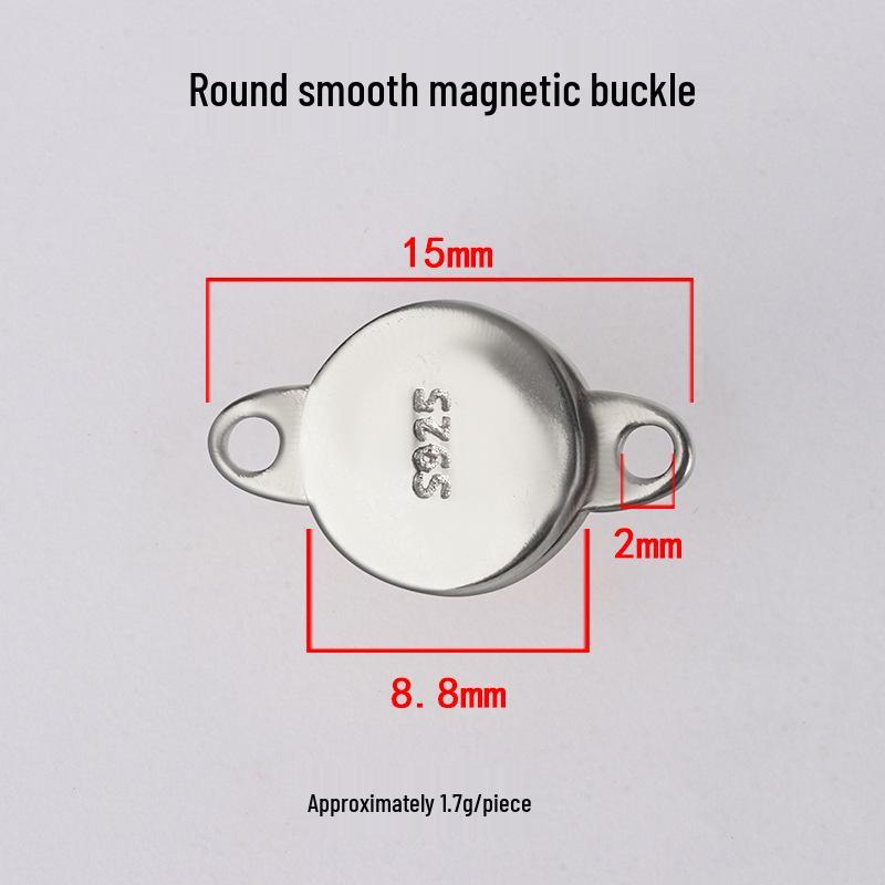 Tingxiang S925 Sterling Silver Magnetic Pearl Necklace Connector Clasp