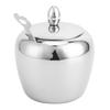 304 Stainless Steel Sugar Bowl Apple Shape Design Condiment Container Salt Box  Bar Cafe Hotel