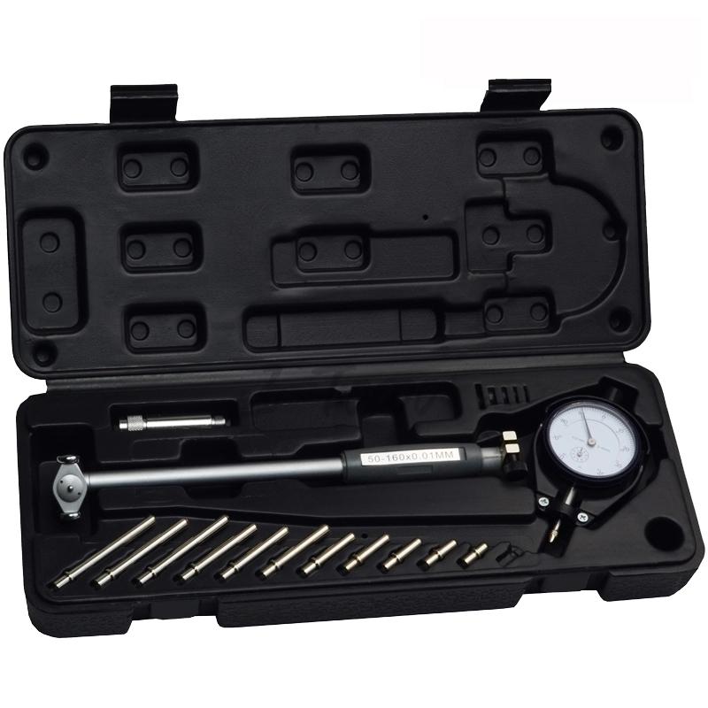 0.01mm 50-160MM Dial Bore Gauge Diameter Indicators Tool Meter Indicator Precision Engine Cylinder Measuring Test Kit Set