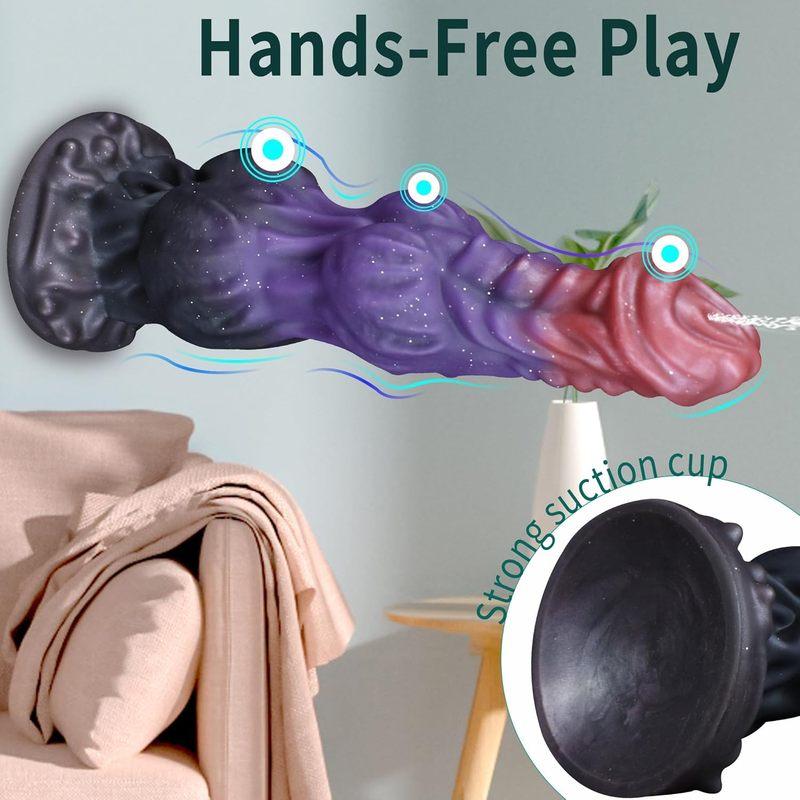 Big Knot Monster Ejaculating Dildo Liquid Silicone Anal Plug Suction Cup Penis Dog Squirting Dildo For Women Men Adults Sex Toys