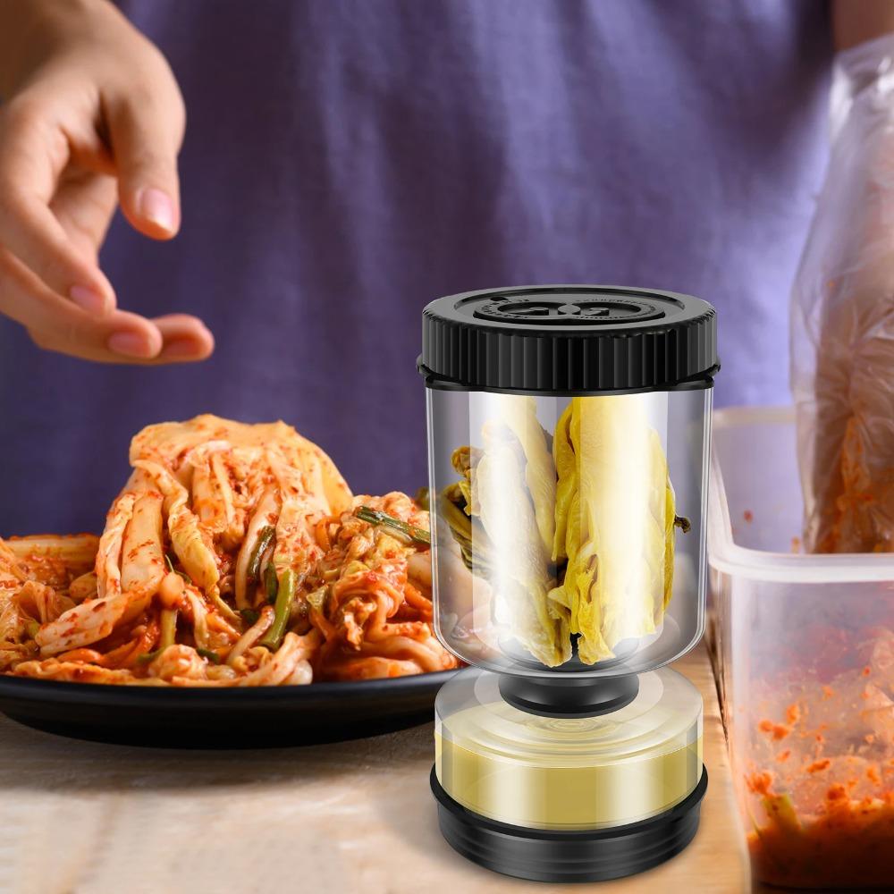 Hourglass Shape Glass Pickles Jar Leakproof Vegetable Dehydrator Jar Kimchi Jar  Pickled Cucumber
