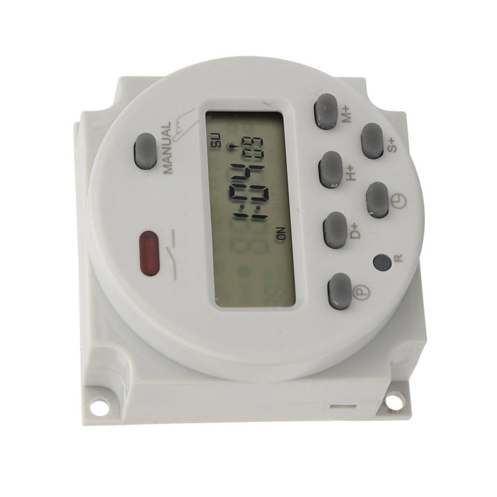 Small Type 7 Days Programmable Digital Displayed Timer Switch 1S 168h 5VA(220V AC)