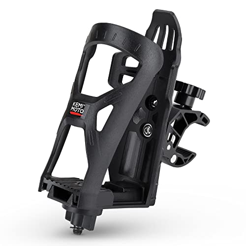 

[Инновационная версия - Металлическая клипса] KEMIMOTO Держатель для напитков для мотоциклов, велосипедов, флягодержатели, пластиковые держатели для бутылок с противоскользящей резиной, Al