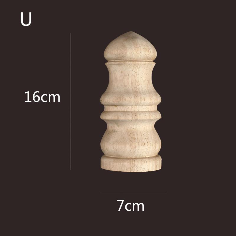 Escultura em madeira Arca Perna Circular Pé de madeira Móveis Bola cilíndrica Aplique Kawaii Decoração de quarto Decoração de escada de leão de madeira