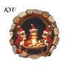 Holiday Scene Wall Embellishments Mouse Hole Sticker, Christmas Decal, Self Adhesive Decals Cute Mice Sticker for Living Room Bedroom Nursery