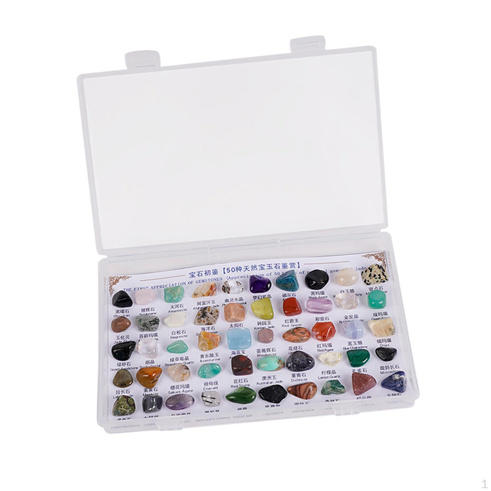 50Pcs Rocks Collection for Kids, Mineral Geology Science Stem Toys, Stones,