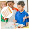 6Pcs Nylon Bristle Paint Brushes with Handle Portable Reusable Paint Brushes for Wall Crafts and Detail Work