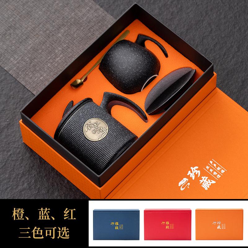 Ceramic Teacup Personal Office With Lid Filter Tea Separation Household Cup Can Be Printed