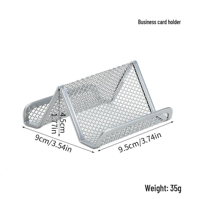 Iron Mesh Multifunctional Pen Holder - Creative Desktop Stationery Organizer for Office & Student Use