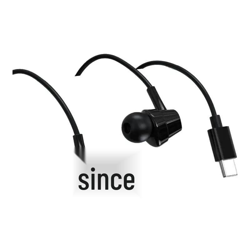 Comfortable In-Ear Wired Earphones with Mic - Long-Wear, No Ear Pressure, Type-C Compatible