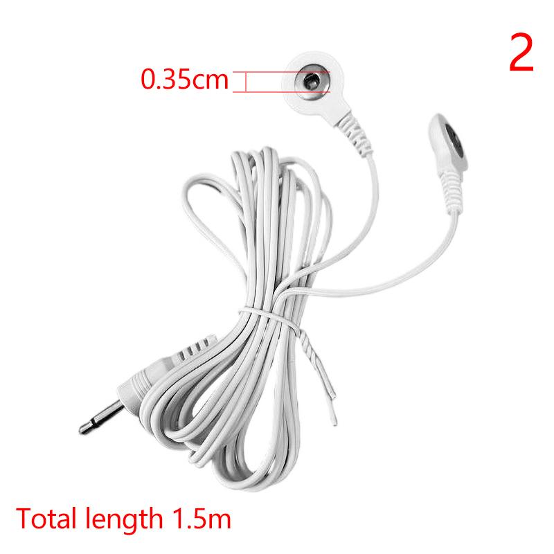 2 Way Machine Massager Button Cable Electrode Electrode Padsstandard Connection Massage For Tens Unit Lead Wires Cables
