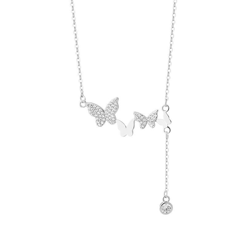Butterfly Tassel Necklace In A Light and Luxurious Style, with A Refreshing Design and A Sweet Collarbone Chain