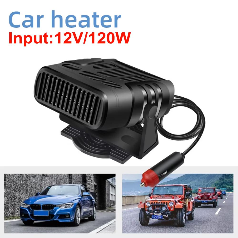 2 IN 1 Car Cooling & Heater Fan 12V 120W 24V 200W Auto Windshield Anti-Fog Electric Heating Dryer Defogging Demister Defroster
