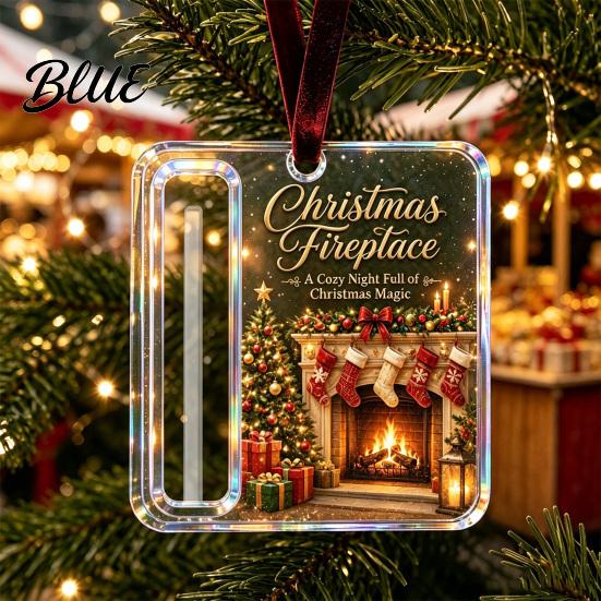 Christmas Tree Decorations Decor with Ornament Acrylic Gift Holder 2Pcs Cash Money Hanging Unique Holiday