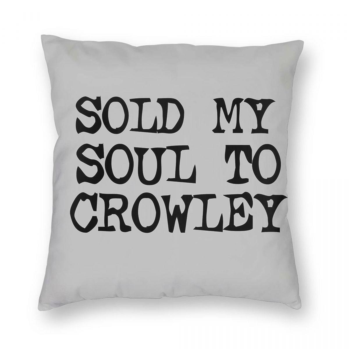 

Продал душу Кроули Сверхъестественное Квадратная наволочка Полиэстер Лен Бархат Узор Молния Декор Дома Чехол для подушки 18 12x12Inch