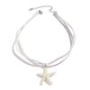 Boho Multilayer White Rope Chain With Large Starfish Star Pendant Necklace for Women Summer Kpop Choker Y2K Jewelry Accessories