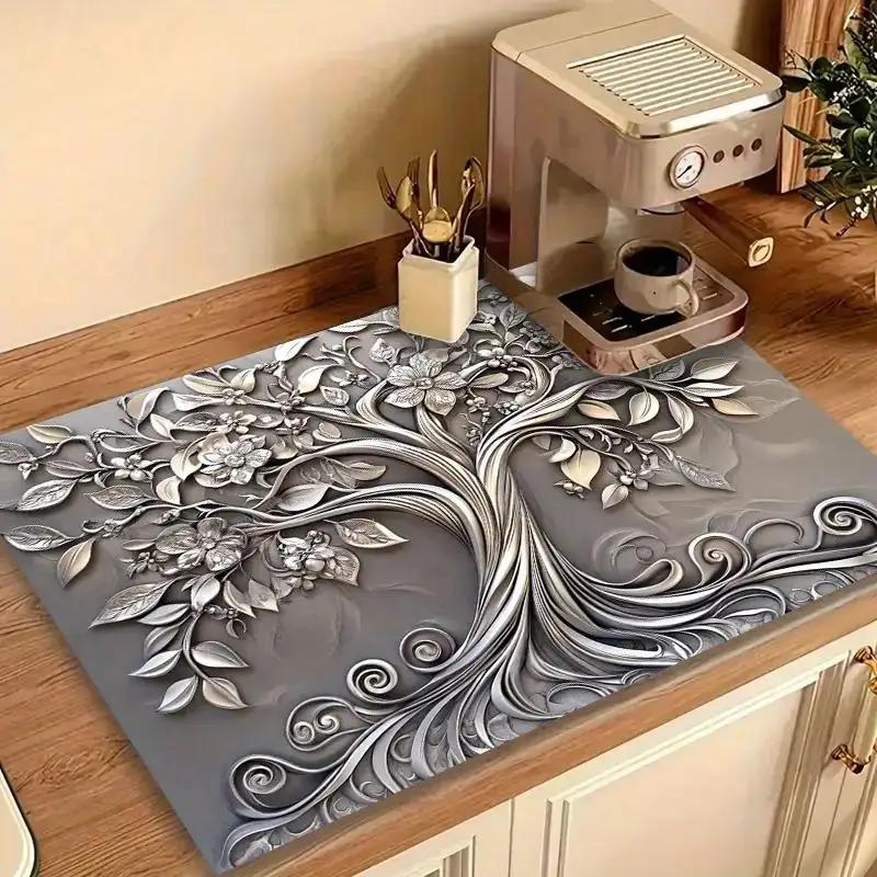 Anti Slip Sun Protection Washable Mat Washer Dryer Covers Top Protector Water Absorption Rubber Mat Kitchen Stove Essential Mat