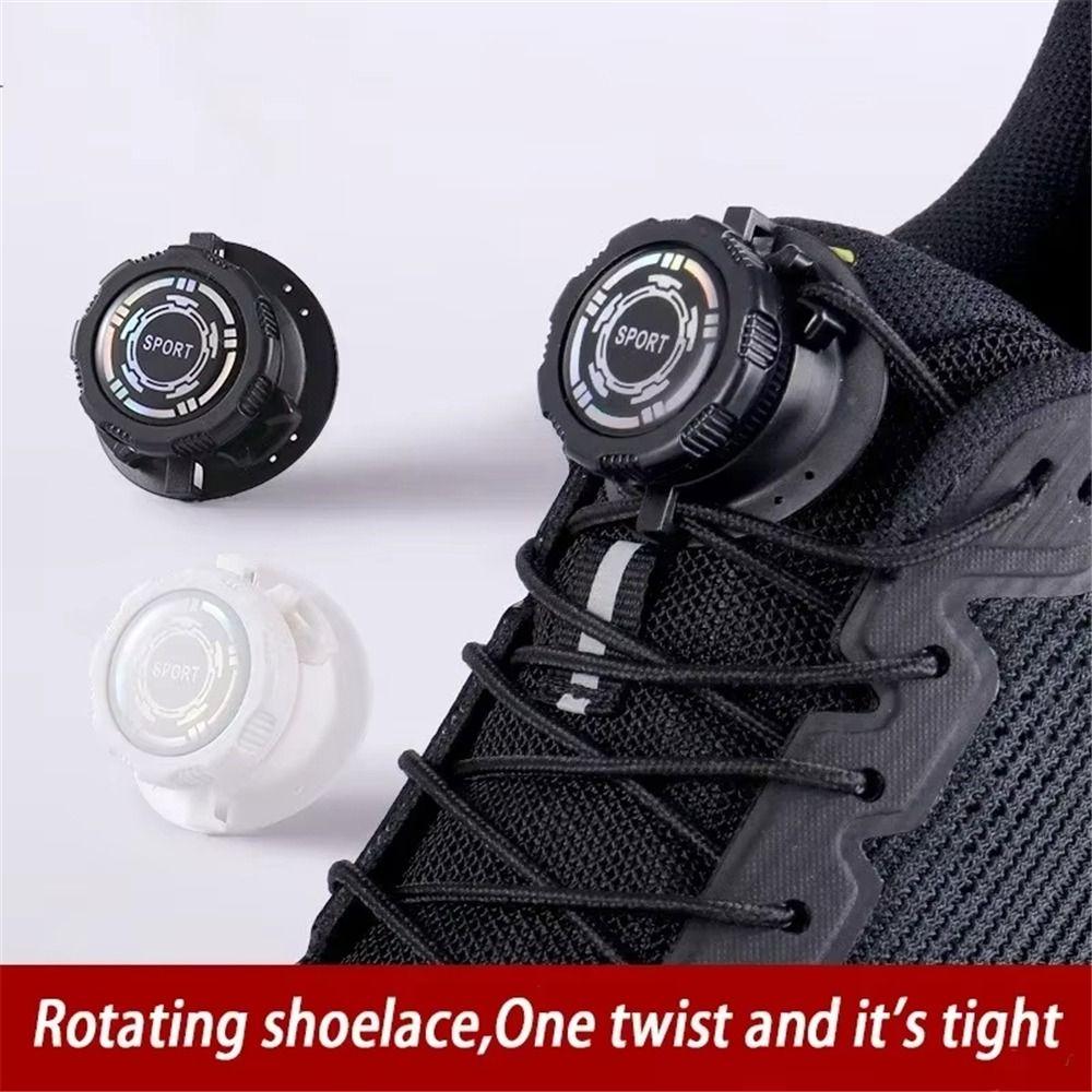 1Pair New Thick Rope Swivel Buckle Laces Quick Lock Easy Installation No Tie Shoelaces Automatic Shoelaces Children Adults