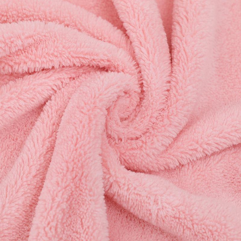Children's Hooded Bath Poncho: Soft Coral Fleece Towel and Swaddle Blanket