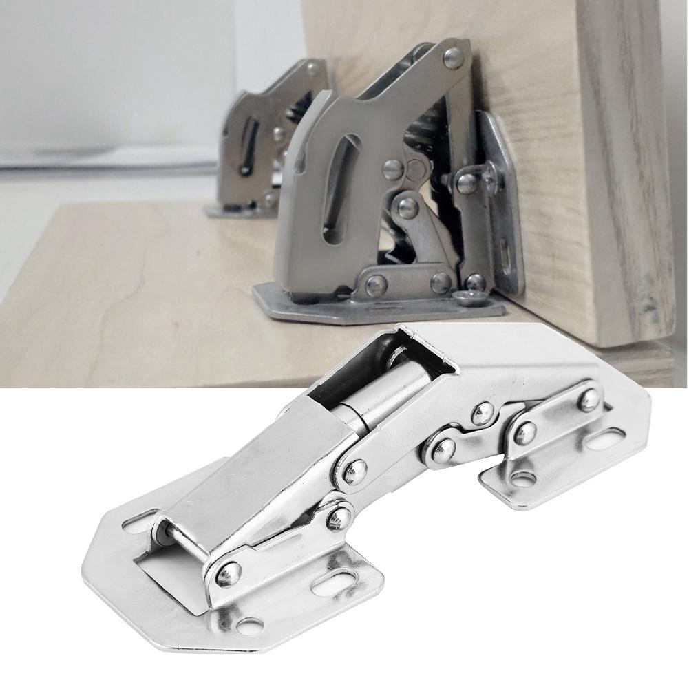 10Pcs Cold Rolled Steel Bridge Shape Free Punch Cabinet Door Furniture Hinge #2