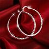 Charms Fine 925 Sterling Silver 5CM Circle Hoop Earrings For Women Fashion Minimalist Earrings Party Wedding Jewelry Gifts