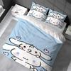 C-Cinnamoroll Süßes Bettbezug-Set Heimstil Bettwäsche Weiche Baumwolle Bett 3-teiliges Set Studentenwohnheim Geschenk