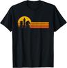 Vintage Chess Player Retro Sunset Design Chess Pieces T-Shirt