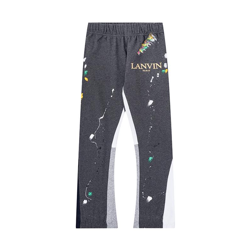 GALLERY DEPT Men's Classic Hand-Painted Splatter Graffiti Cotton Sweatpants