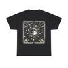 Unisex Adult T Shirt Art Deco Cosmic Moon Geometric Constellations Design Black