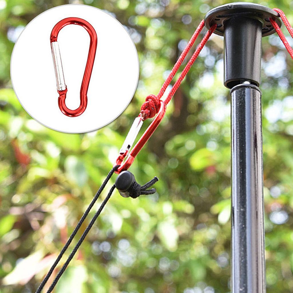 10Pcs Outdoor Camping Tent Clips Awning Tarp Clamp Windproof Tarpaulin Alligator Clips Tighten Lock Grip with Carabiner