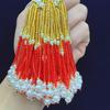 Handmade Hanfu Tassel Pendant with Song Brocade Millet Beads