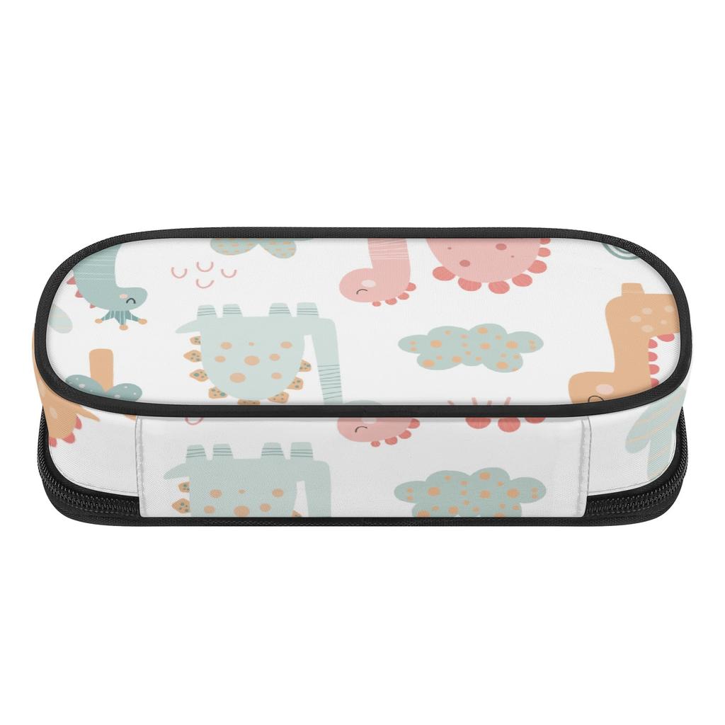 Pen Case Neat Design 300D Polyester Zipper Closure with Removable Pen Slot Divider Mesh Pocket and Main Storage for Classroom Use