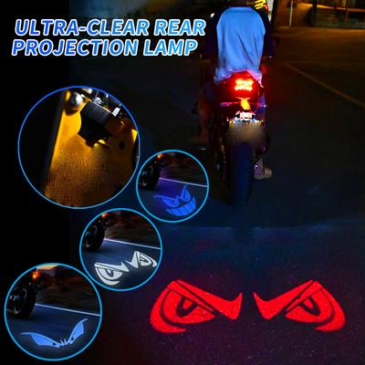 Motorcycle LED Projection Tail Light Electric Modification Welcome Decoration Anti-collision Laser Light Brake Warning Lights