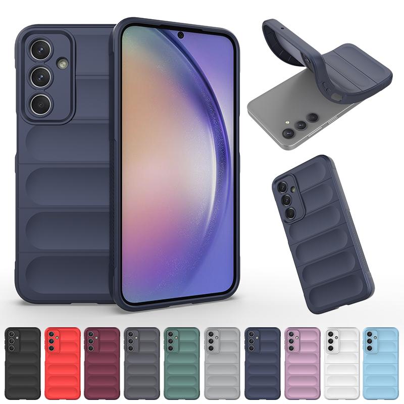 Stoßfeste Hülle für Samsung Galaxy M15 M35 M55 A15 A25 A35 A55 A05 A05S S21 FE S22 S23 Plus S24 Ultra Silikon-Rückseite Handyhülle