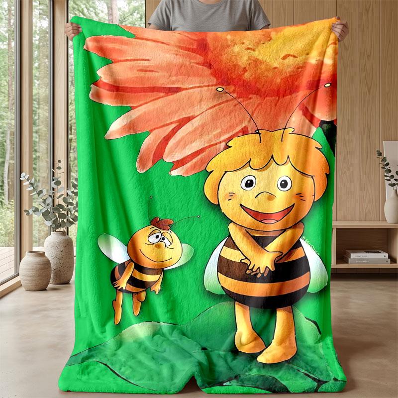 Weiche Flanelldecke Leicht Gemütlich Schlafzimmer Wohnzimmer DeckeDie Biene Maja