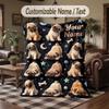 Pug Theme Throw Blanket Custom Name Text Personalized Blanket Soft Cozy Blanket for Home Sofa Bed
