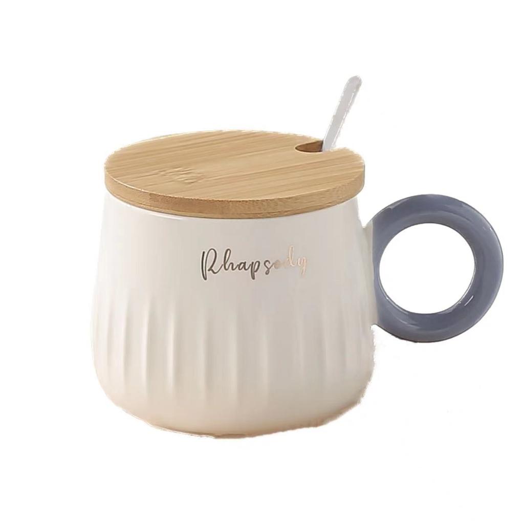 Creative and Simple English Mugs with LIDS Couple Milk Cups High Appearance Level Coffee Cups and Fresh and Clean Water Cups