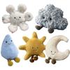 Creative Weather Plush Toys for Kids Cute Sun Moon Cloud Cartoon Doll Soft Stuffed Snowflake Raindrop Design Festival Decor Gift