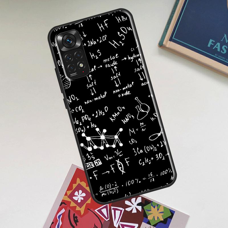 Physics Science Maths Formula Case For Xiaomi Redmi Note 13 Pro 14 Pro 12 11 9 10 10S 11S 12S Redmi 14C 13C 10C 12C Cover