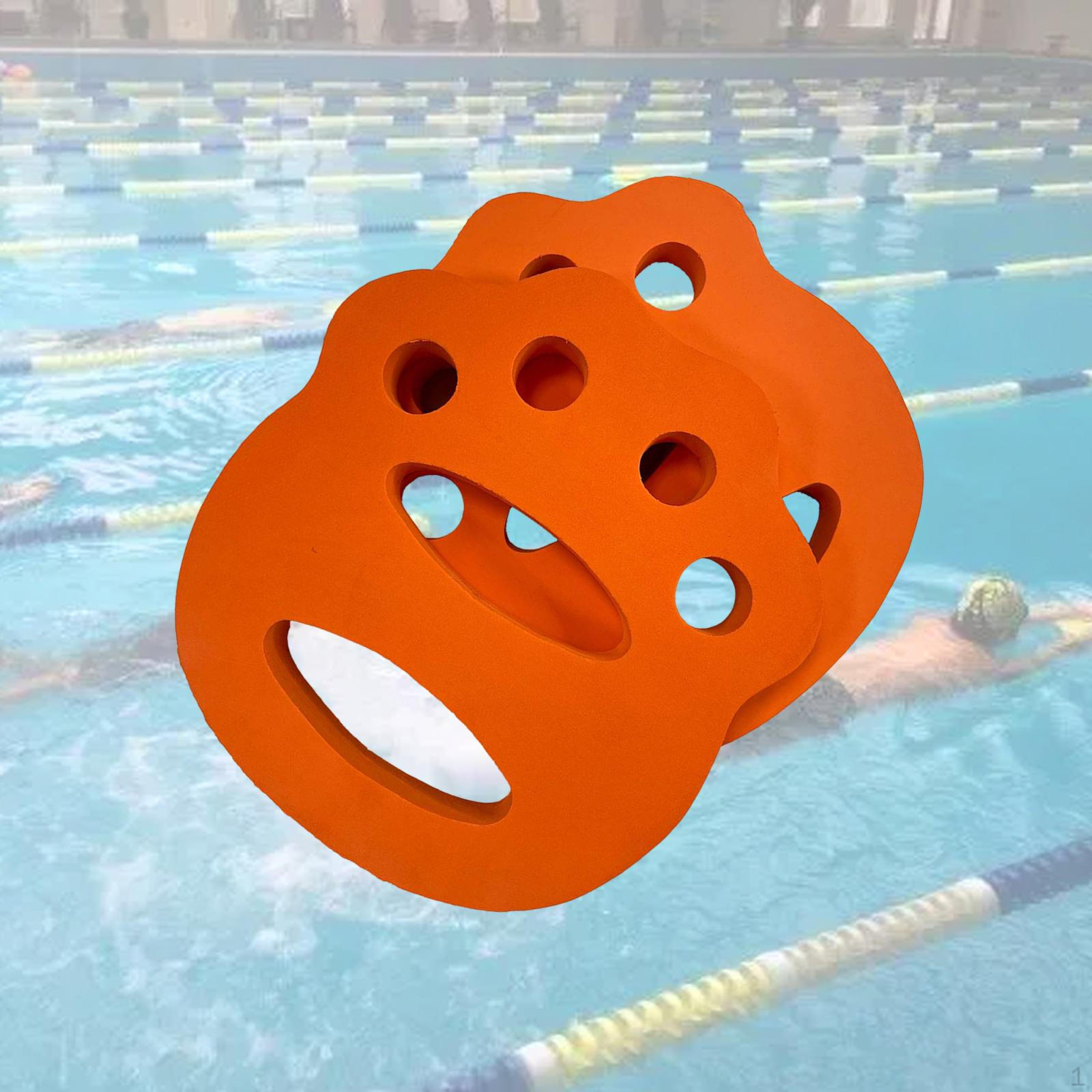 

2 шт. Водные диски для упражнений, ласты, тренировочные приспособления, многофункциональные лопатки для плавания оранжевый