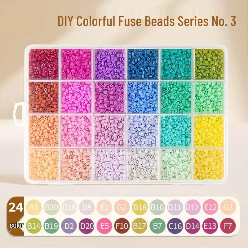 264-Color Fusion Perler Beads DIY Set: Complete Spectrum Educational Puzzle Toy, Individually Packaged