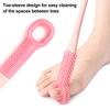 Silicone Foot Cleaning Brush Long Handle Ergonomic Design Soft Bristles Bathroom Hanging Scrub Brush Easy To Clean Foot Scrubber
