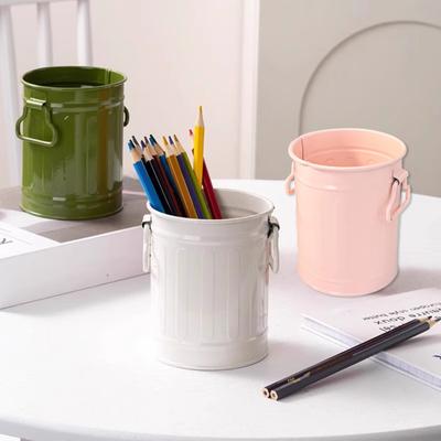 Pen Holder Compact Size Desk Tidy Organizer Iron Material Multi-Use Makeup Brush