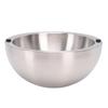 304 Stainless Steel Mixing Bowl Double Layer Insulated Salad Bowl with 2 Water Injection Holes Fruit Bowl for Kitchen