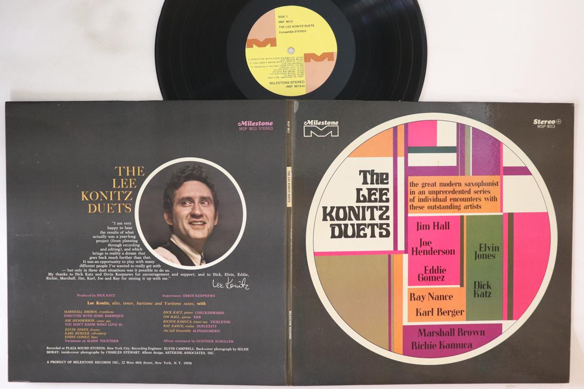 

LP Record LEE KONITZ - Duets MSP9013 MILESTONE 1969 US Jazz Used