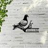 Minimalist Dove Metal Wall Art Welcome Sign Branch Design Outdoor Indoor Door Decor