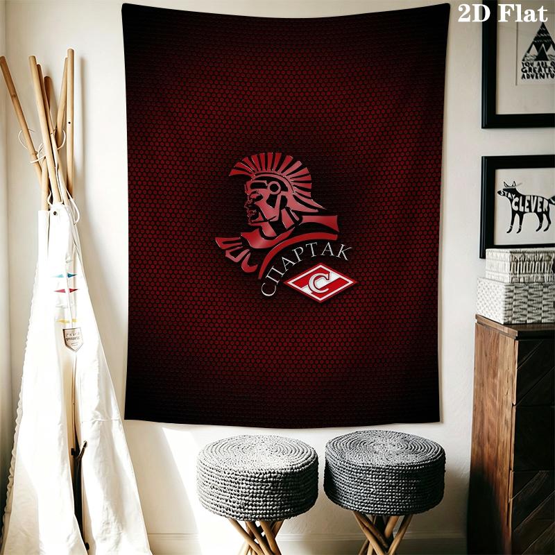 Spartak Moscow Football Club Wall Tapestry Aesthetic Wall Hanging Printed Fabric Blanket Decorative Tapestries for Bedroom Living Room Home Decor